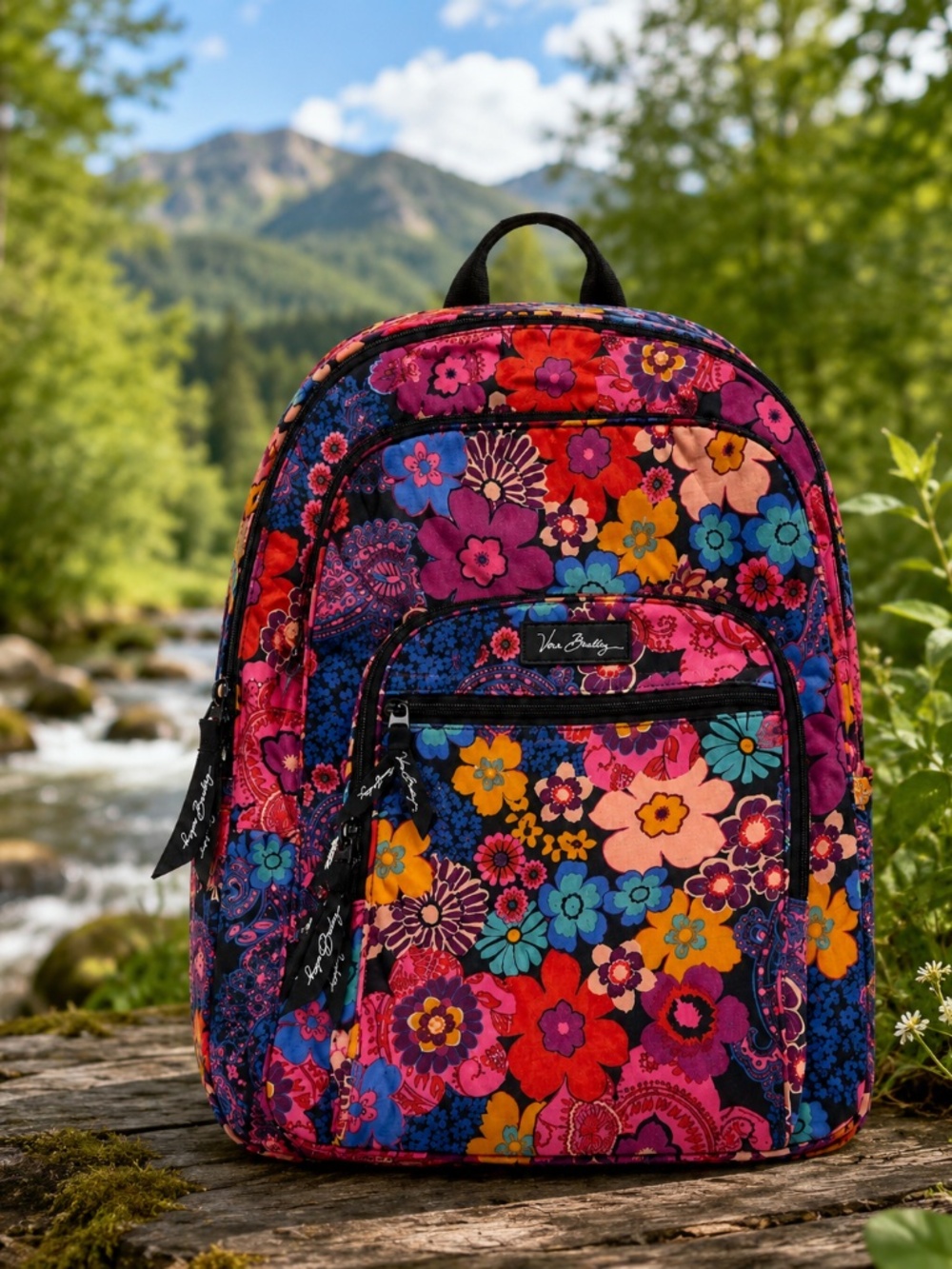 Vera Backpack Vera Bradley Floral Backpack Multicolor Quilted Travel School Lapt